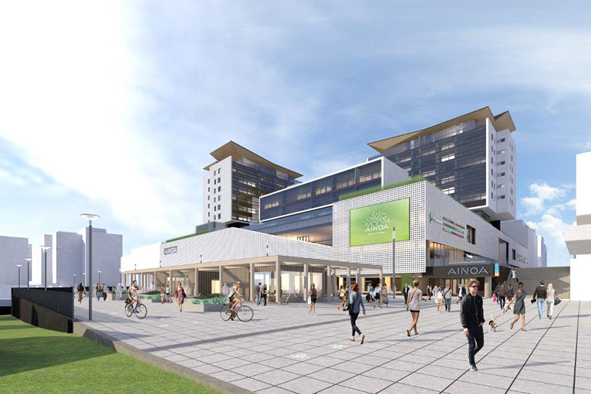 Kauppakeskus AINOA Tuulikinsilta Havainnekuva